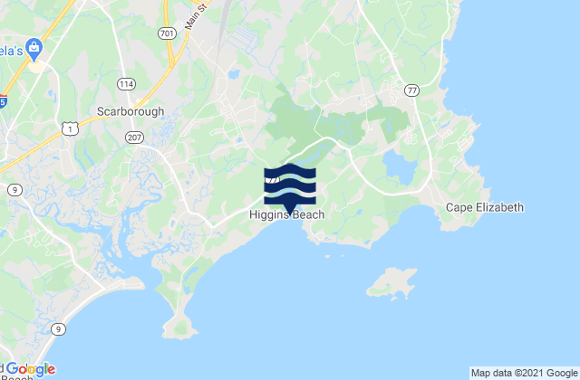 Higgins Beach, United States tide chart map