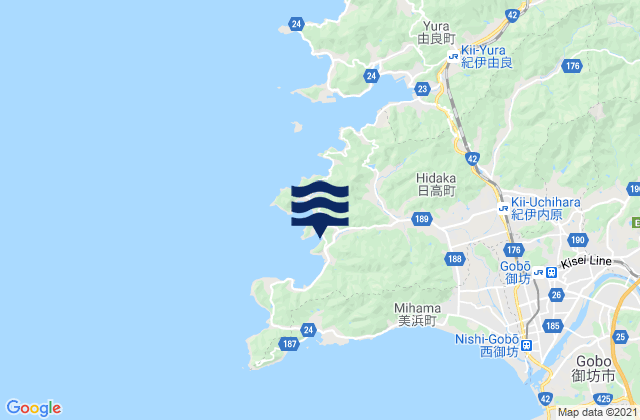 Hii Wan, Japan tide times map