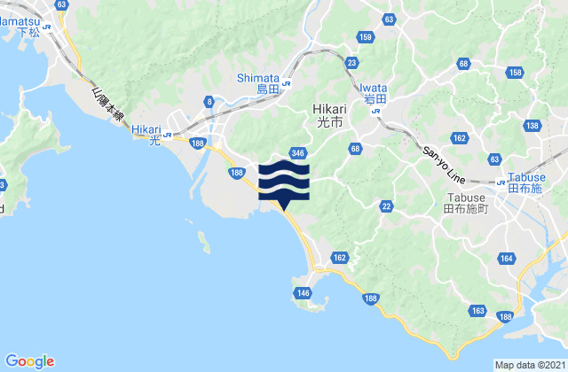 Hikari Shi, Japan tide times map