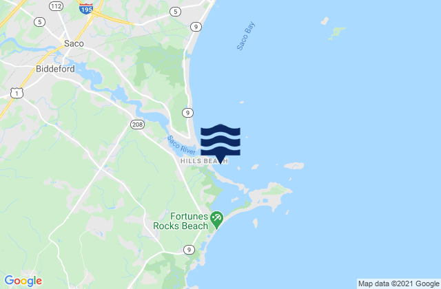 Hills Beach, United States tide chart map