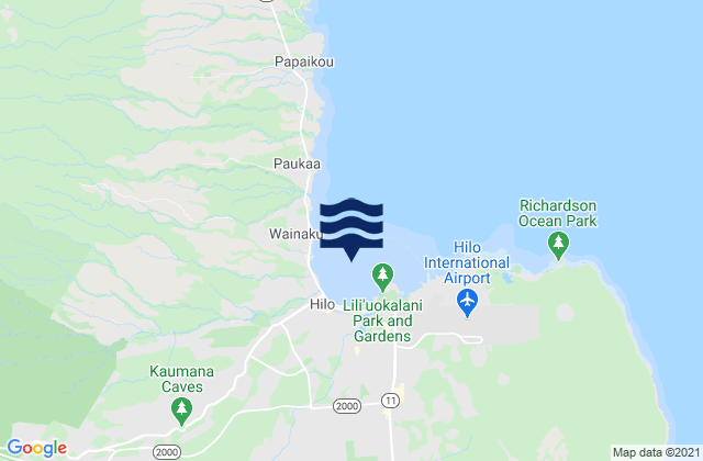 Hilo Bay, United States tide chart map