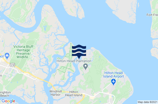 Hilton Head, United States tide chart map