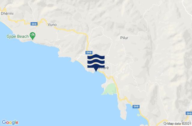 Himare, Albania tide times map
