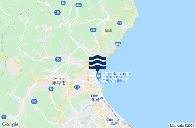 Himi Shi, Japan tide times map