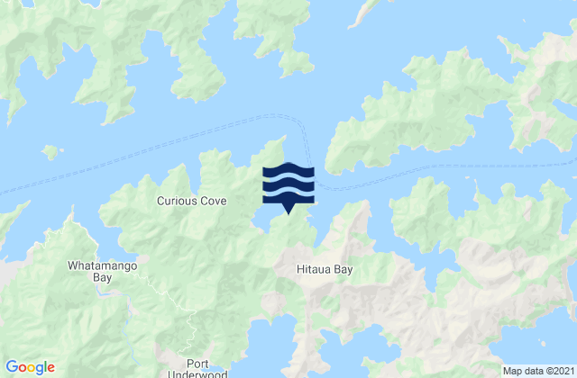 Hitaua Bay, New Zealand tide times map