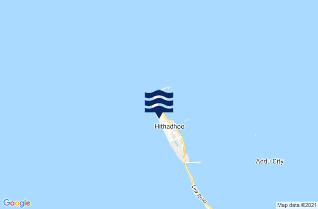 Hithadhoo, Maldives tide times map
