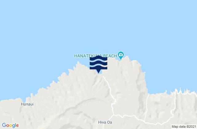 Hiva-Oa, French Polynesia tide times map