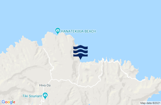 Hiva Oa, French Polynesia tide times map
