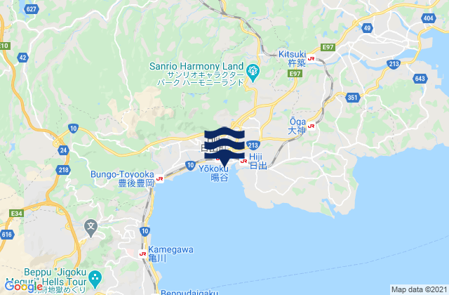 Hizi, Japan tide times map