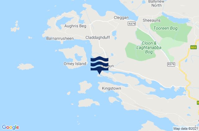 Hog Island, Ireland tide times map