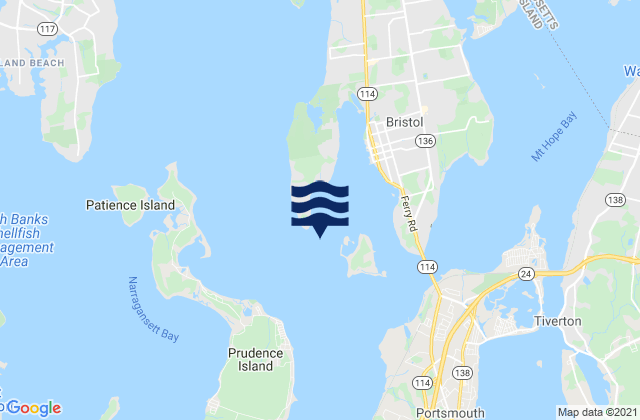 Hog Island northwest of, United States tide chart map