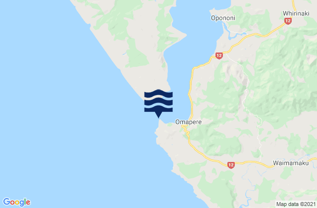 Hokianga Harbour, New Zealand tide times map