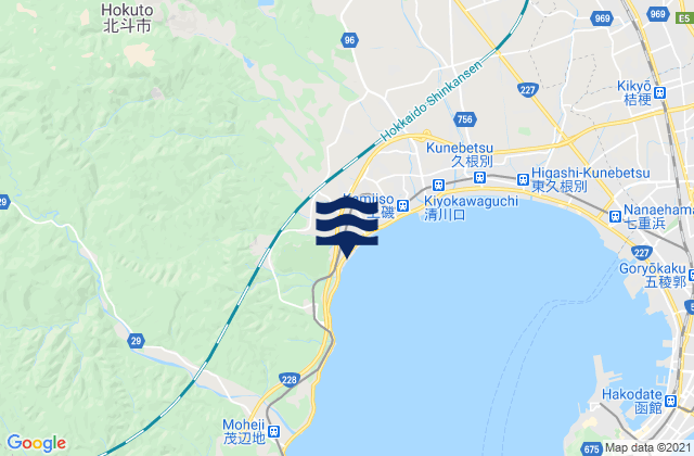 Hokuto-shi, Japan tide times map