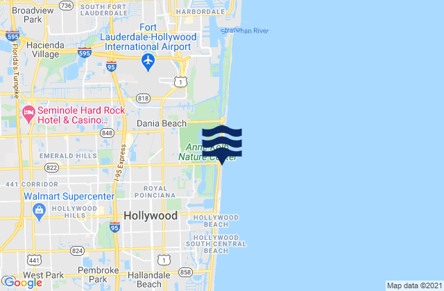 Hollywood Beach (West Lake South End), United States tide chart map