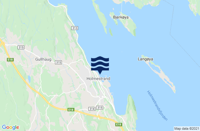 Holmestrand, Norway tide times map