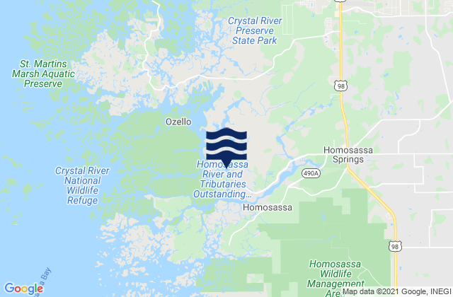 Homosassa Springs FL Tide Charts - Homosassa Springs Citrus County Florida United States Tide Chart Map 6251553