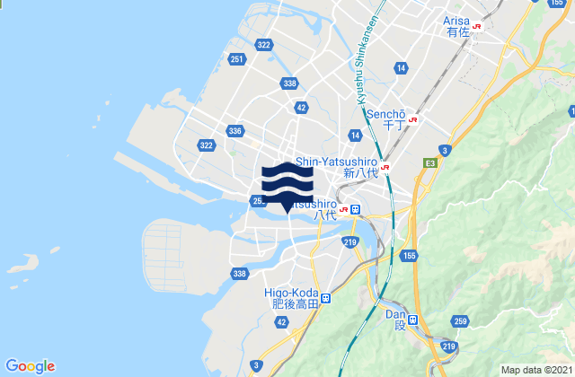 Honmachi, Japan tide times map