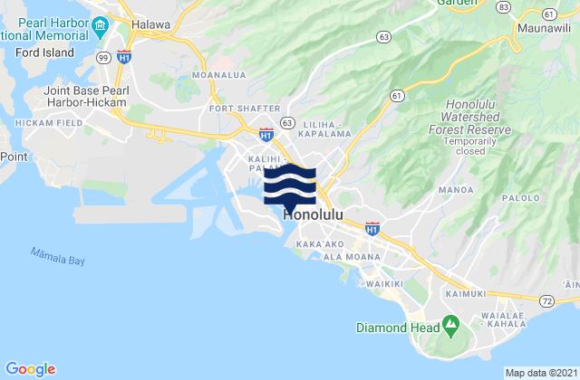 Honolulu, United States tide chart map