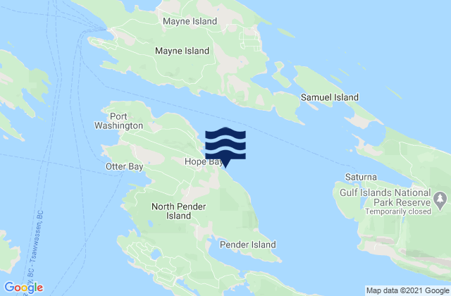 Hope Bay, United States tide chart map