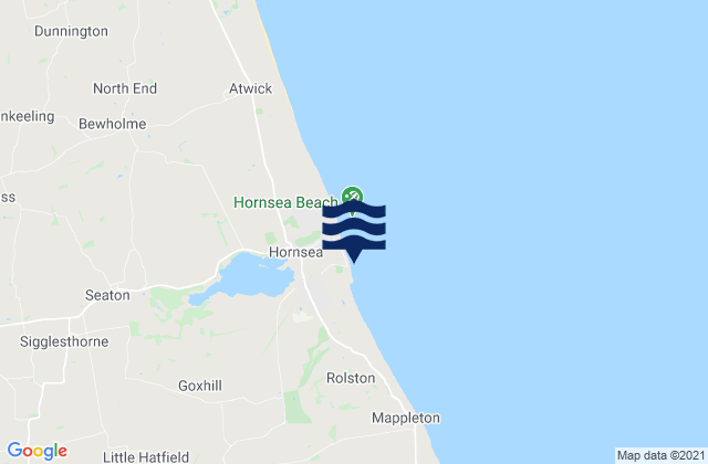 Hornsea Beach, United Kingdom tide times map