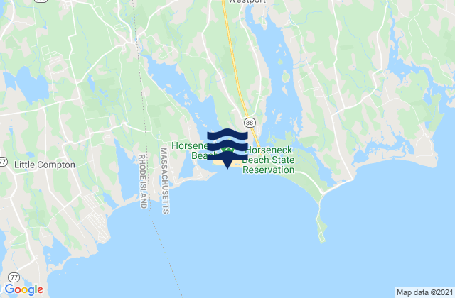 Horseneck Beach Westport, United States tide chart map