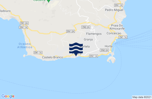 Horta, Portugal tide times map
