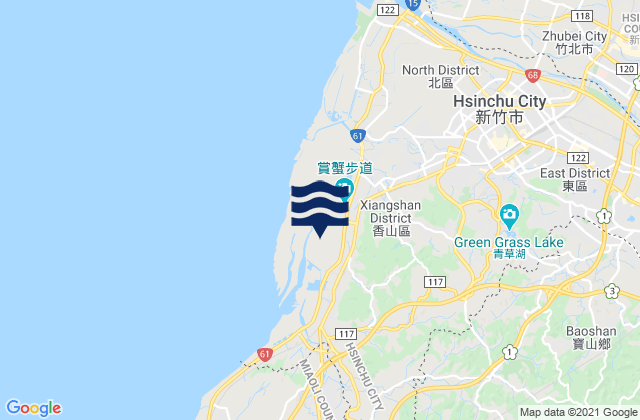 Hsinchu County, Taiwan tide times map