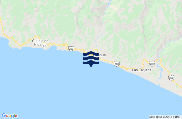 Huahua, Mexico tide times map