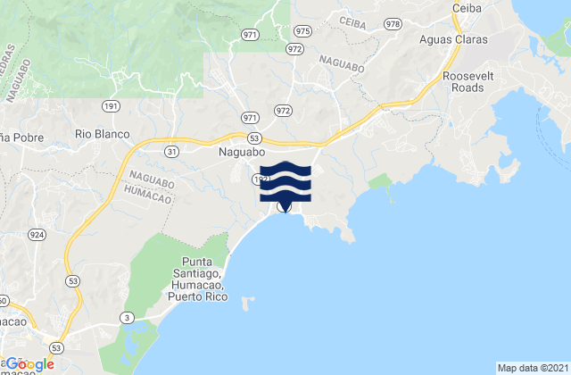 Hucares Barrio, Puerto Rico tide times map