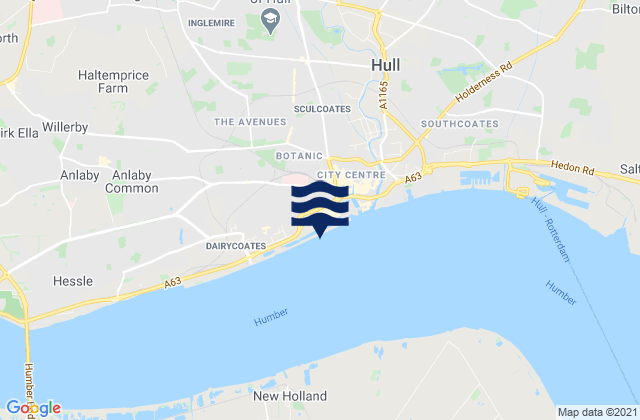 Hull (Albert Dock), United Kingdom tide times map