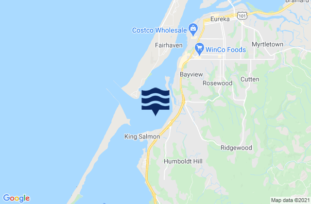 Humboldt Bay, United States tide chart map