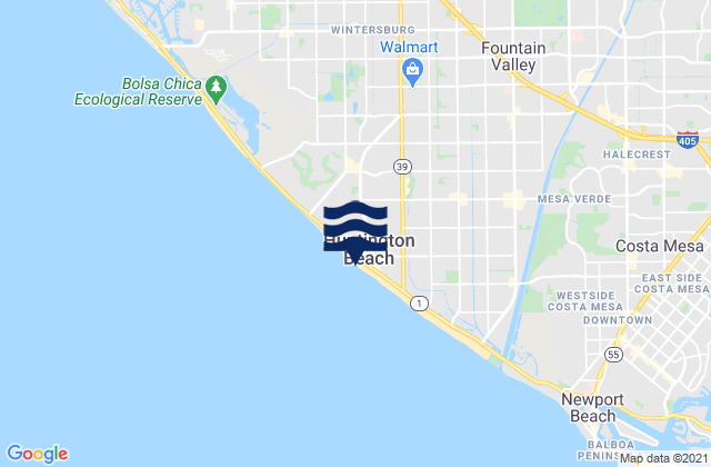Huntington Beach, United States tide chart map
