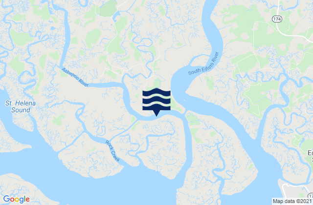 Hutchinson Island Ashepoo River, United States tide chart map