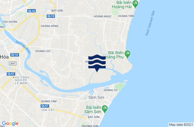 Huyen Hoang Hoa, Vietnam tide times map