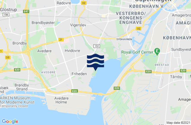Hvidovre, Denmark tide times map