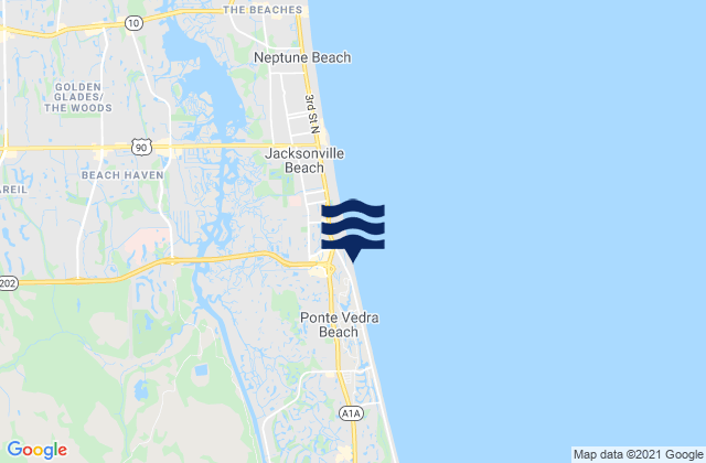 I-295 Bridge (St Johns River), United States tide chart map