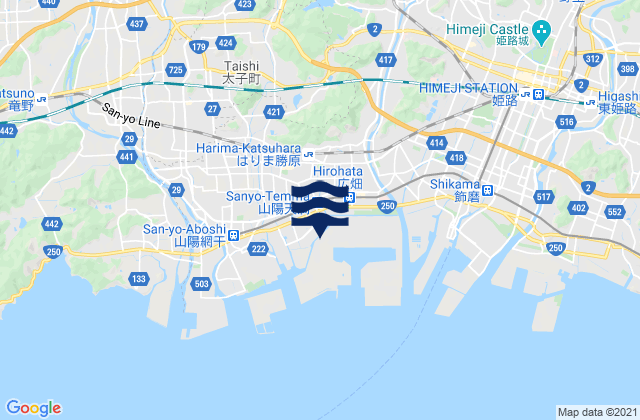Ibo-gun, Japan tide times map