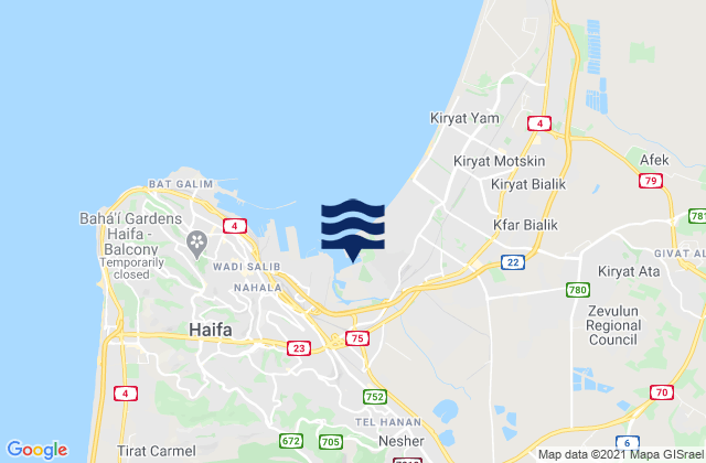 Ibtin, Israel tide times map