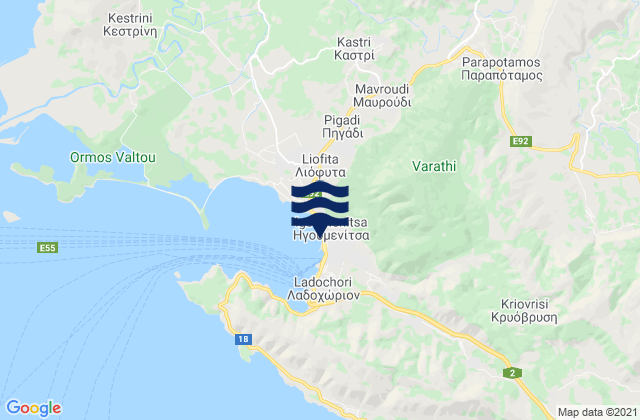 Igoumenitsa, Greece tide times map