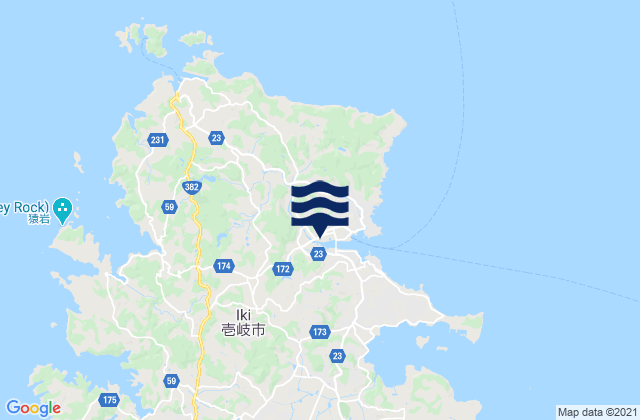 Iki Shi, Japan tide times map