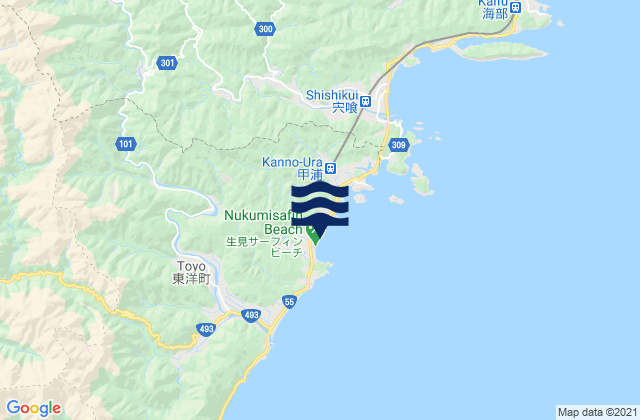 Ikumihama, Japan tide times map