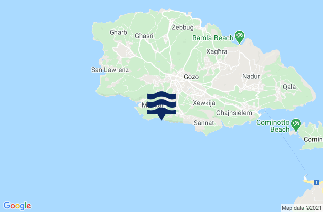 Il-Fontana, Malta tide times map