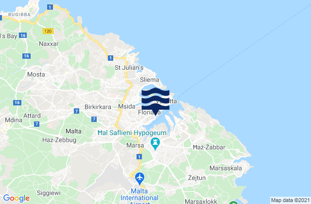 Il-Furjana, Malta tide times map