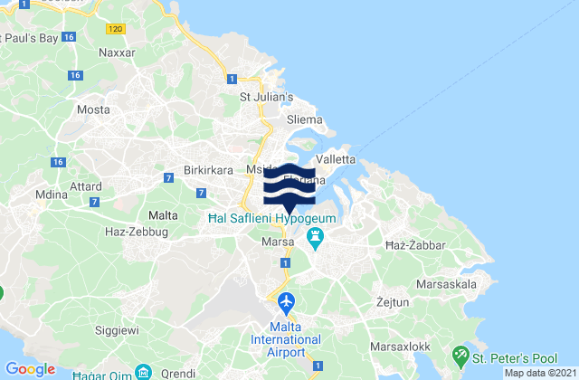 Il-Marsa, Malta tide times map