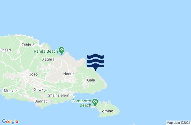 Il-Qala, Malta tide times map