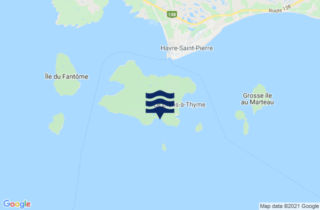 Ile Eskimo, Canada tide times map