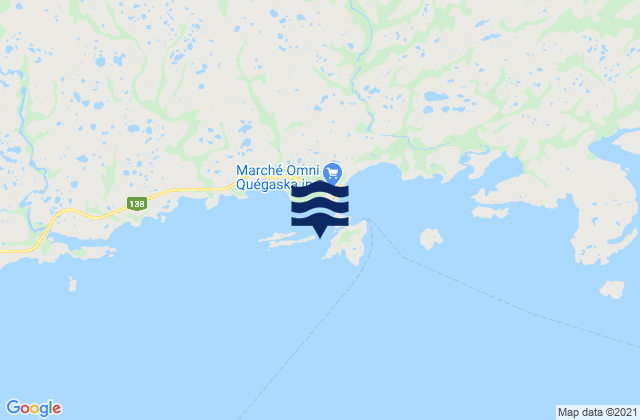 Ile de Kegaska, Canada tide times map