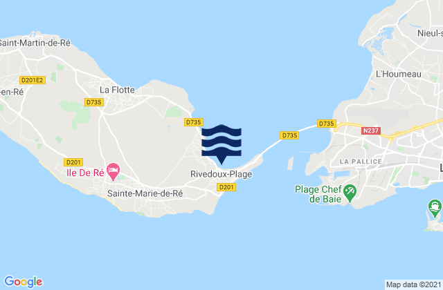 Ile de Re - Rivedoux, France tide times map