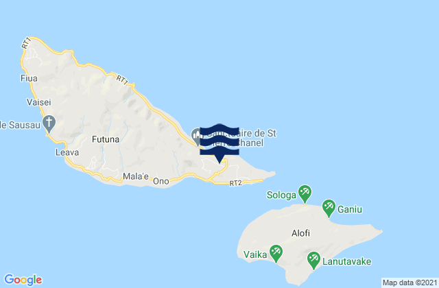 Iles de Hoorn, Wallis and Futuna tide times map