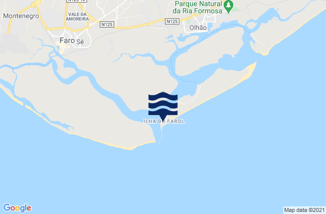 Ilha do Farol, Portugal tide times map